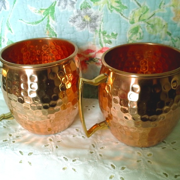 Other - SOLID Copper Mugs w/Brass Handles 16 oz  *see note